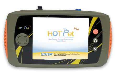 High-speed Optical Transceiver Power Meter for 40 Gbps ~ 400 Gbps - The HOT Pet Pro is designed for 40 Gbps ~ 400 Gbps optical networking power meters.